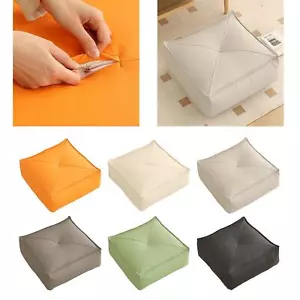 Floor Pillow Square Futon Tatami Cushions for Indoor Outdoor Bedroom Balcony - Picture 1 of 32