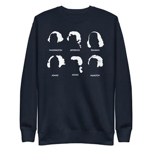American Revolution Sudadera Blanca Washington Hamilton Jefferson Adams - Imagen 1 de 5