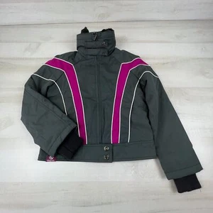 SSAM Girls Coat Asian Size 85 US S/M Gray Faux Fur Collar Snowboarding - Picture 1 of 11