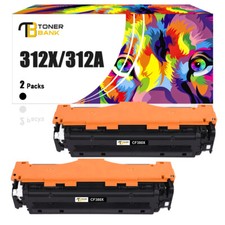 2PK Black Toner Cartridges Compatible for HP CF380X CF380A 312X MFP M476nw dn dw