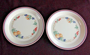 Corelle ~ ABUNDANCIA bayas y melocotones ~ 2 platos de cena ~ V bueno, usado - Imagen 1 de 4