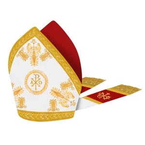 Bishop's Mitre Vestment with Embroidery for Liturgical Everts - Picture 1 of 7