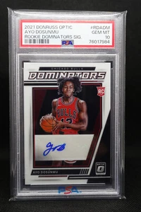 2021-22 Donruss Optic Ayo Dosunmu #RDADM Dominators Rookie Auto 49/99 PSA 10 RC - Picture 1 of 2