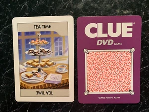Clue DVD TIME CARD Tea Time Game Replacement Piece / Card 2006 Hasbro - Picture 1 of 3