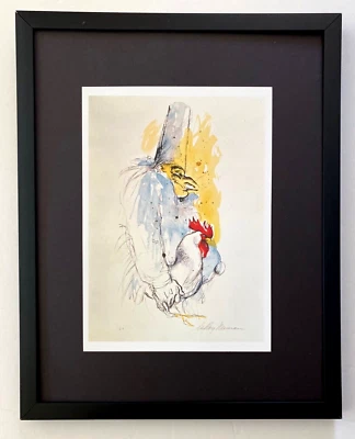 Arte Pop Firmado LeRoy Neiman "Punchinello" Montado y Enmarcado Foto 1 de 3