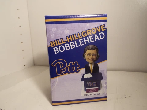 Bill HIllgrove Pitt Panthers Football, Basketball Announcer Bobblehead NIB-FS Cover