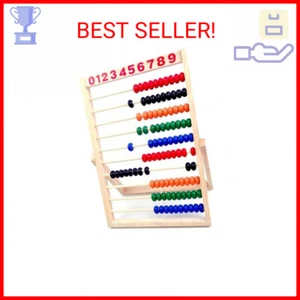 MAGIKON Wooden Counting Number Frame, 10 Rows Abacus for Kids Learning Math (11- - Picture 1 of 2
