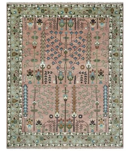Hand Knotted Pink Beige 5x8, 6x9, 8x10, 9x12, 10x14, 12x15 Wool Area Rug | CP684 - Picture 1 of 25
