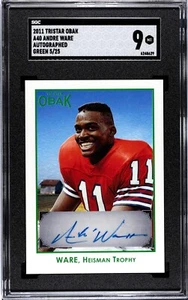2011 Tristar Obak Andre Ware Autograph SGC 9 05/25 Houston Heisman Trophy - Picture 1 of 2