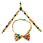 Costume de clown nœud cravate ceinture suspension enfants
