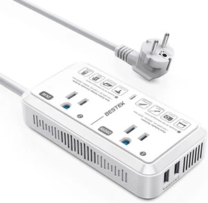 European Travel Plug Adapter 220V to 110V Voltage Converter US to Europe 2000W - Picture 1 of 7