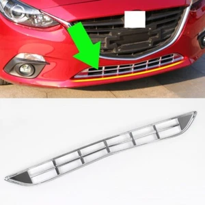 1x For Mazda 3 2014 2015 2016 Front Bumper Lower Grille Grid ABS Silver Frame - Picture 1 of 4