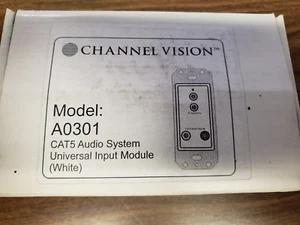 Channel Vision A0301 CAT5 AUDIO SYSTEM UNIVERSAL INPUT MODULE - Picture 1 of 2