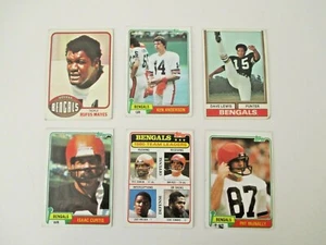 TOPPS Lot of 6 CINCINNATI BENGALS NFL Trading Cards 1981 EUC Vtg  AZ19 - Picture 1 of 12