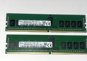 SK Hynix (2x16GB) PC4-2400T RDIMM HMA82GR7AFR8N-UH ECC SERVER RAM - Picture 1 of 2