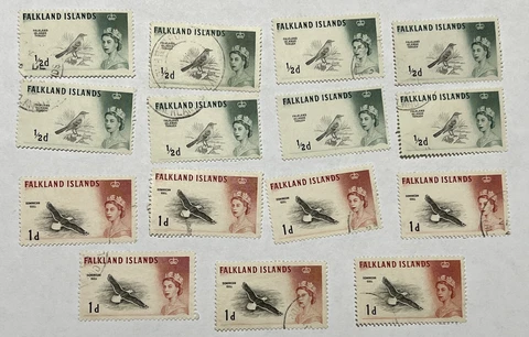 INVESTOR LOT FALKLAND STAMPS LOT BIRDS QUEEN ELIZABETH II Cover