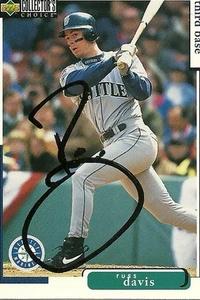 RUSS DAVIS SEATTLE MARINERS SIGNED AUTOGRAPHED 1998 UPPER DECK CARD #498 W/COA - Picture 1 of 1