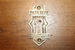 Ornate Antique Cast Bronze Curio or Furniture Keyhole Escutcheon #2543 CC-51 - Picture 1 of 4