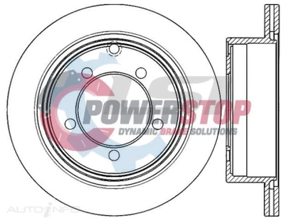 Rear Disc Rotors and Brake Pad Set for Mitsubishi V3000 3.0L 03/1994-09/1996 ABS - Image 1 of 2