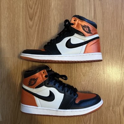 Talla 9 - Air Jordan 1 Retro OG Alto Satén Roto Tablero Trasero W Foto 1 de 4