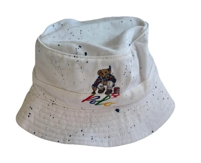 POLO RALPH LAUREN Men's Chino Painter Bear Paint Splatter Bucket Hat S - Image 1 of 4