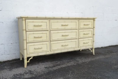 Dixie Aloha Hollywood Regency Faux Bamboo Long Sideboard Dresser 6137 - Image 1 of 4