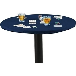 Feltectors Felt Tablecloth Poker Topper Round Table Cover 54 to 60" Blue - Picture 1 of 7