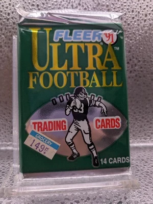 1991 FLEER ULTRA SEALED PACK ONE (1) SINGLE FOOTBALL CARDS NFL rc favre donruss - Image 1 of 2