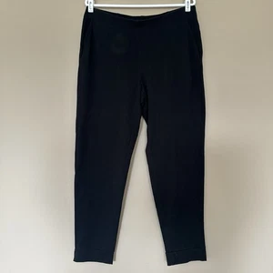 Pure Jill STAINED Damen M schwarz Jogginghose Hose Freizeit Gummizug Pima Baumwolle Pull On - Bild 1 von 8