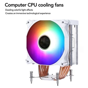 9CM CPU Cooler 2 Copper Heat Pipes Colorful Lighting Effects DIY Install Comp FY - Afbeelding 1 van 22
