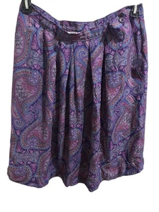 Country Sophisticates Pendleton Sz 10 Wrap Skirt Midi Purple Paisley Rayon Wool - Picture 1 of 6