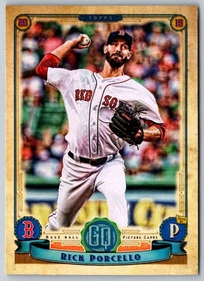 2019 Topps Gypsy Queen Green Rick Porcello #128 Boston Red Sox Baseball Card - Image 1 of 2