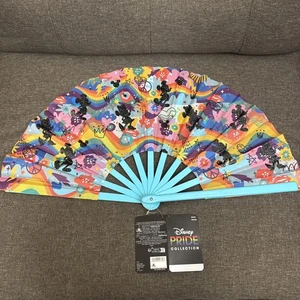 Disney Mickey & Minnie Mouse Rainbow Pride Collection Folding Hand Fan. - Picture 1 of 8