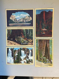 Vintage Lot (12) California Redwoods Yosemite Oceanside Linen Postcards Unposted - Picture 1 of 6
