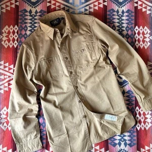 Camicia da lavoro Ralph Lauren RRL Herringbone Twill XS kaki usata - Foto 1 di 13