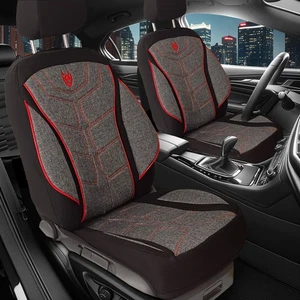 Fundas de asiento adecuadas para Mini Countryman 2 (negro-rojo) | 2x delanteras MT2 - Imagen 1 de 12