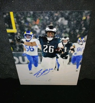 Foto autografiada de 8x10 firmada auténtica de Saquon Barkley Philadelphia Eagles certificado de autenticidad Foto 1 de 2