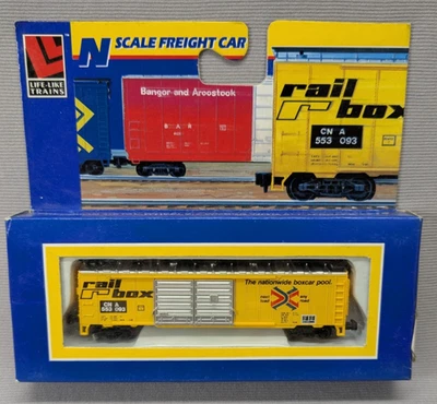 N scale  Life-Like # 7735,   RAIL BOX   Hi-Cube Box Car   CNA 553093 - Image 1 of 4