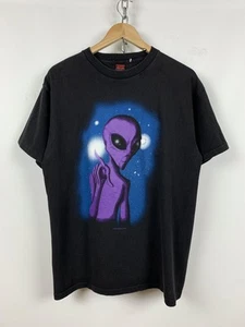1997 Vintage Fashion Victim Purple Alien Single Stitch T-Shirt Size L - Bild 1 von 17