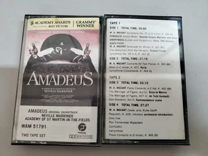 Amadeus MOVIE Original MUSIC Soundtrack NEVILLE MARRINER 2-TAPE SET 1984 Used - Picture 1 of 3