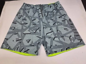 Nike Mens Swim Shorts Lined Blue/Black Pockets Drawstring Sixe 2XL #7227 - Picture 1 of 9