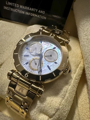 Новый Invcicta Subaqua перламутр (ШВАБРА) 24428 - Seiko VH68 гладкий развертки - Изображение 1 из 4