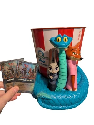 Disney ZOOTOPIA 2 Popcorn Bucket Brand New! With 2 Lorcana Judy Hopps Cards - Image 1 of 4