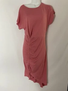 Women’s Casual Crew Neck Drawstring Party Club Dresses Sz S Pink YOBECHO - Picture 1 of 6