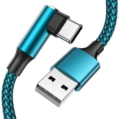 Paquete de 2 cables USB C de 6.6 pies, cable de carga rápida en ángulo recto - Image 1 of 4