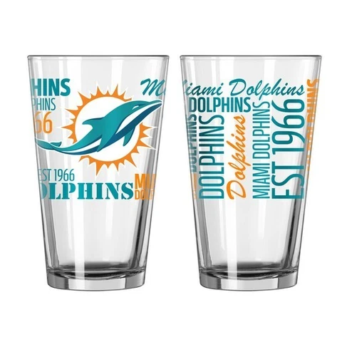 Miami Dolphins Boelter NFL Spirit 16oz Pint Glass(1) Cover