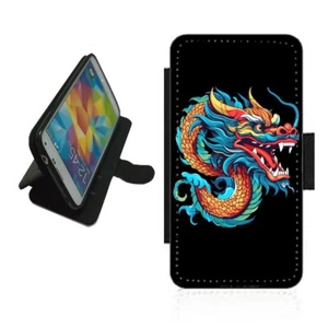 Chinese Dragon Phone Case Wallet For iPhone Samsung flip cover DRA1 - Picture 1 of 3