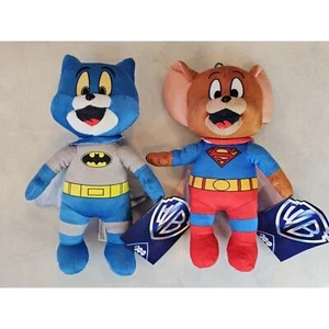 Tom And Jerry As Superhero Batman Superman Plush Toy 8" New Set Of 2 - Picture 1 of 7