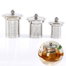 Reusable-Mesh Infuseur Thé Passoire Feuille Spice Filtre Inox Acier For-Teapot