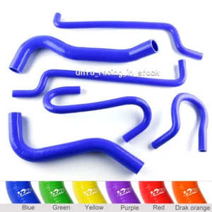 Blue For 1988-1990 Holden Commodore VN 3.8L V6 HSV Silicone Radiator Heater Hose - Picture 1 of 11